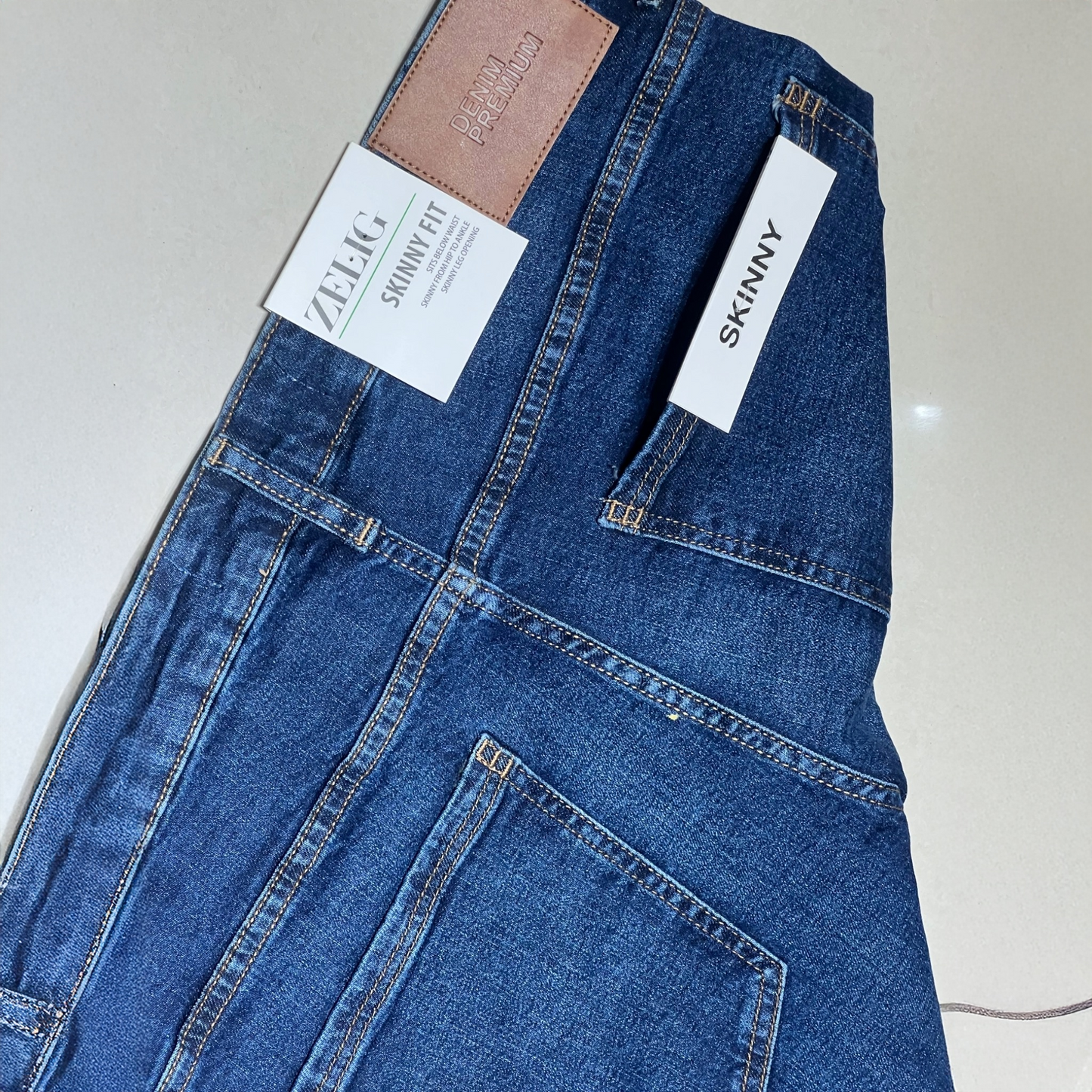 Zelig Mens Skinny Jeans - Dark Blue