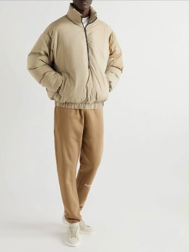 Branded Puffer Jacket ( Khaki )
