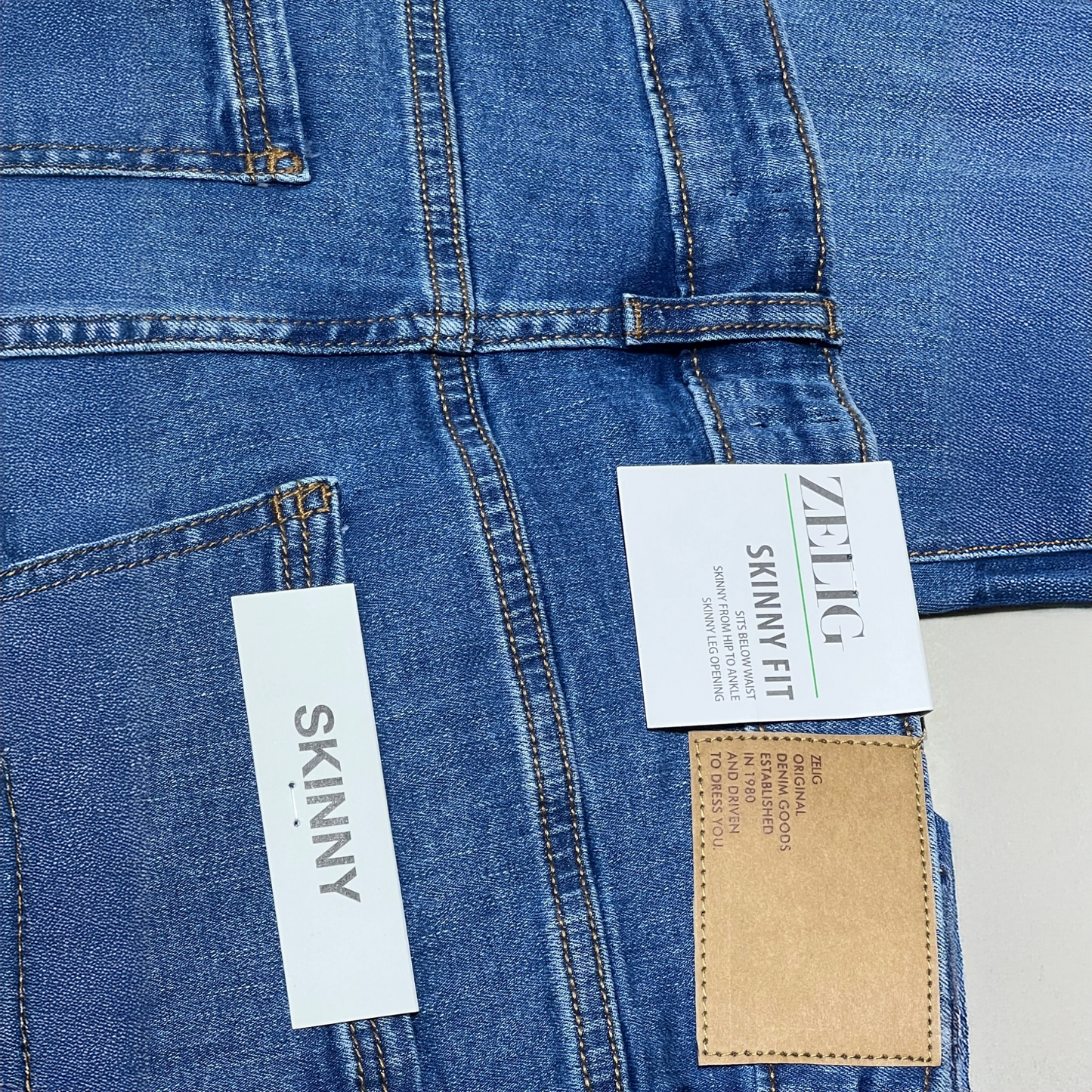 Zelig Mens Skinny Jeans - Blue