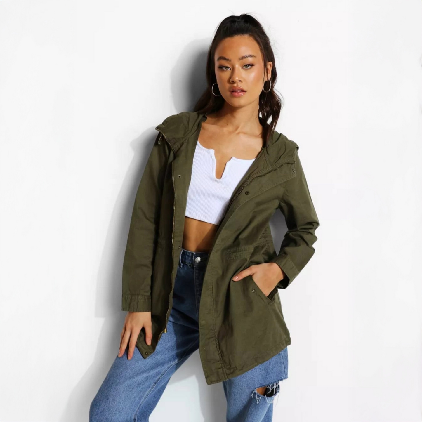 Boohoo Ladies Twill Jacket