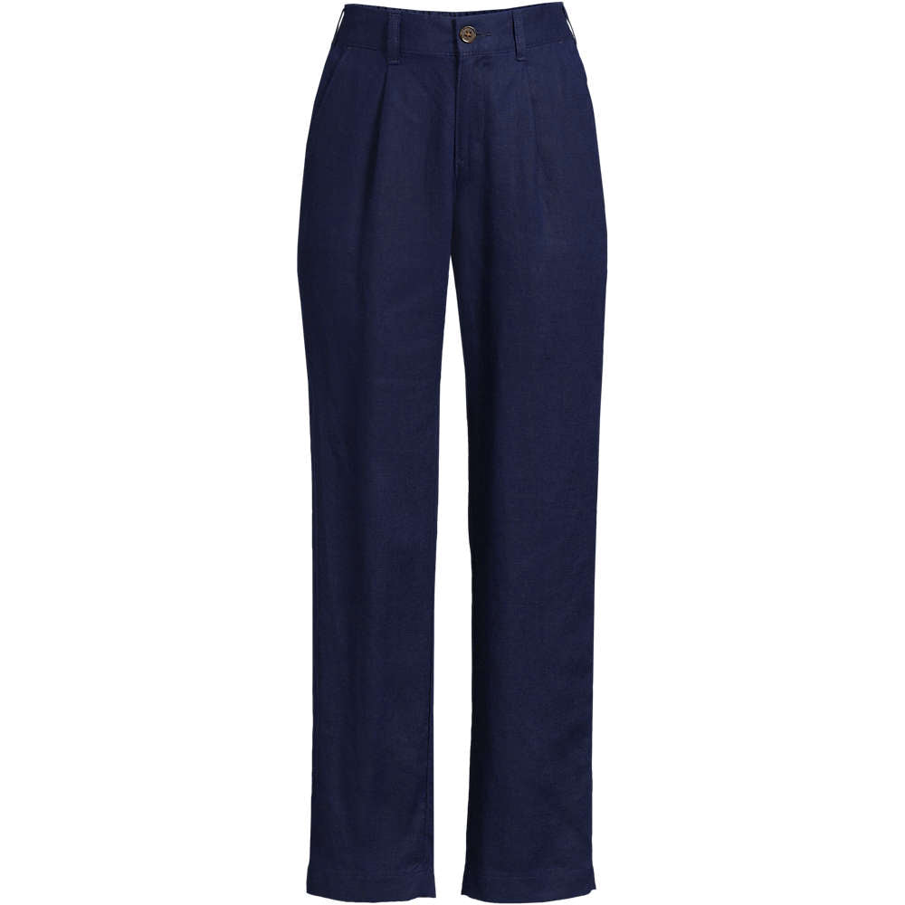Lands End Ladies Linen Pants ( Navy )