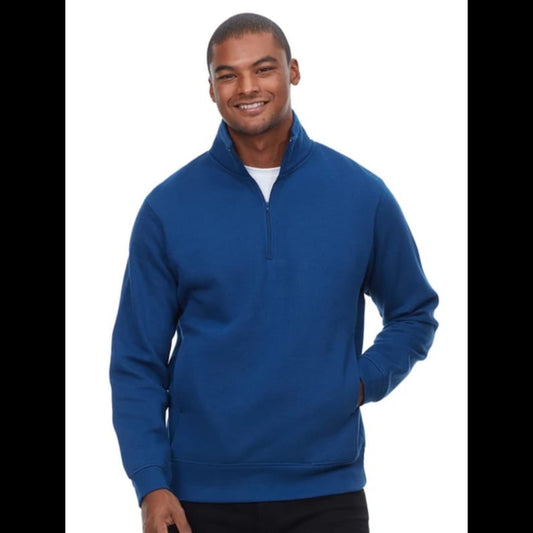 Ultimate Fleece 1/4 Zip Sweatshirt- Blue