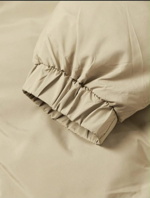 Branded Puffer Jacket ( Khaki )